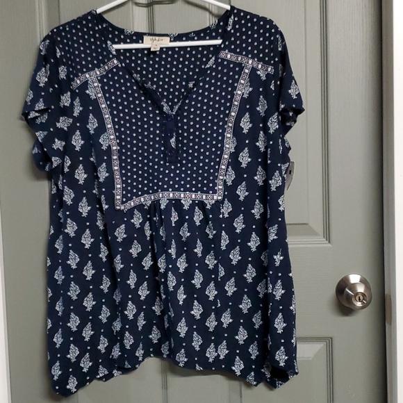 Style & Co. Boho Cotton-Blend Top - Picture 1 of 4